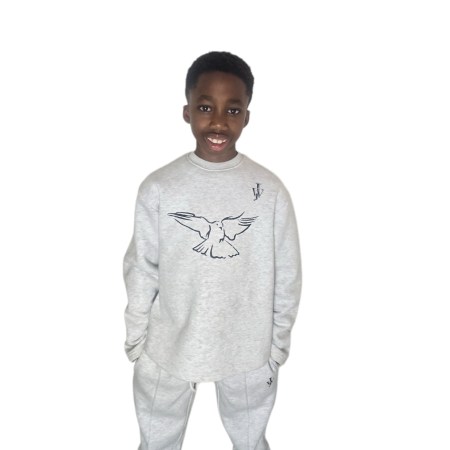Grey (ash) Signature JW Sweatshirt and Joggers set (Children's)