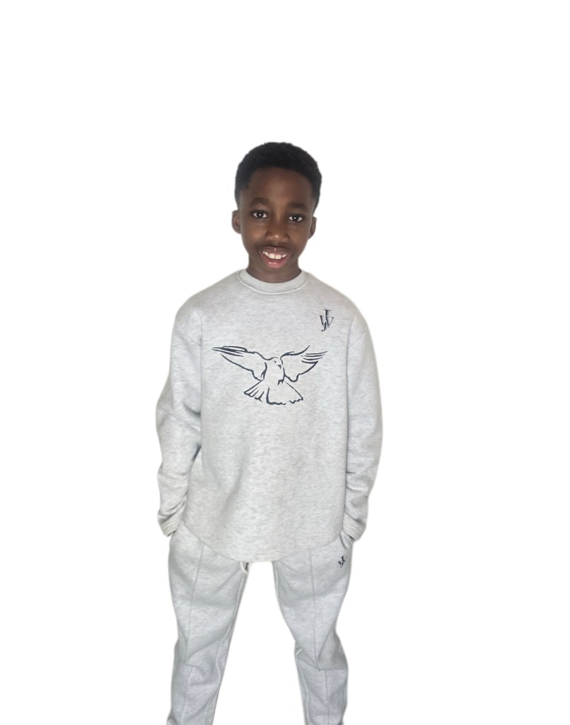 Grey (ash) Signature JW Sweatshirt and Joggers set (Children's)