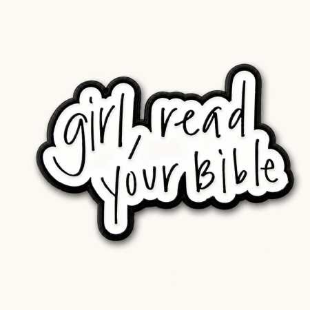 Girl read your bible badge